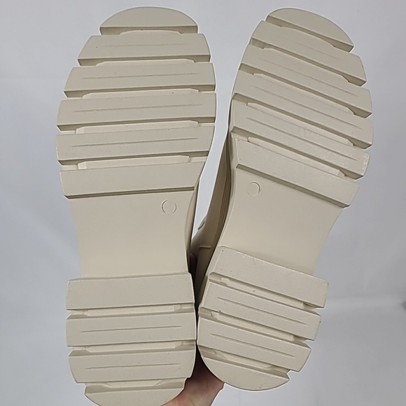 NEW Justfab Saydey Chunky Boots- In Ivory Size 8 NIB - Picture 7 of 9